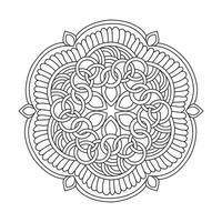 Celtic Knot simple Coloring book Mandala design vector file