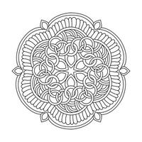 Celtic Knot simple Coloring book Mandala design vector file