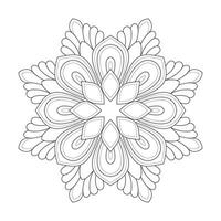 Mandala easy Floral design Coloring book page vector file