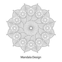Celtic Rotate Mandala Design Coloring book page vector file