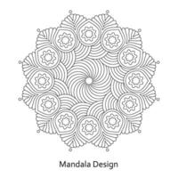 Celtic Rotate Mandala Design Coloring book page vector file