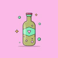 gratis mágico botella vector ilustración