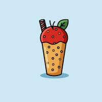 Free Cup creamy ice-cream illustration vector