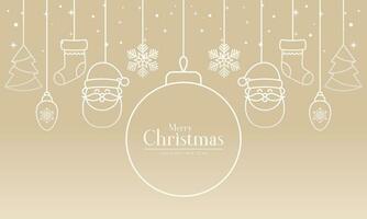 Elegant Christmas Decoration Banner Background with Christmas Decoration Elements vector