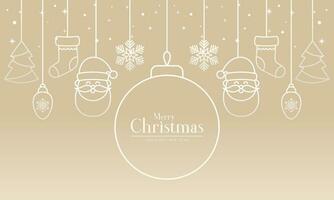 Elegant Christmas Decoration Banner Background with Christmas Decoration Elements vector