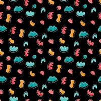 Colorful abstract seamless pattern on a black background vector