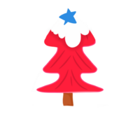 Marry christmas tree with red color. png