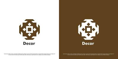 básico decoración logo diseño ilustración. silueta de hogar decoración edificio arquitectura interior mosaico rombo cuadrícula. mínimo icono símbolo minimalista sencillo decorativo resumen creativo icono. vector