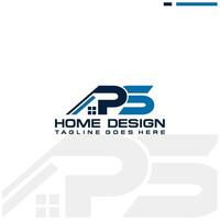 pags s inicial hogar o real inmuebles logo vector diseño