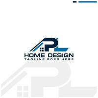 pags l inicial hogar o real inmuebles logo vector diseño