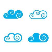 nube modelo icono ilustración vector