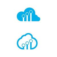 Cloud template icon illustration vector