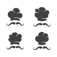 Hat chef logo template vector