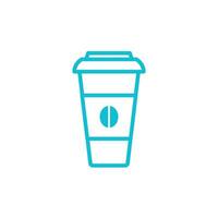 Cafee to go icon. From blue icon set. vector