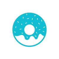 Sugar donut. From blue icon set. vector