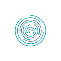 Circle techno vector icon design