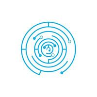 Circle techno vector icon design