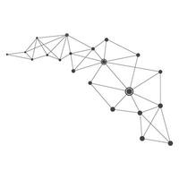 Polygonal Space Background with Connecting Dots and Lines vector