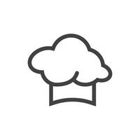 Hat chef logo template vector