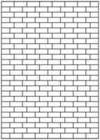 Illustration of a brick wall in black and white. Vector illustration. Simple background template element for your design