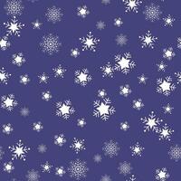 Christmas seamless winter pattern with funny snowmen and snowflakes. Purple background vector