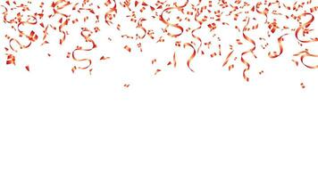 Orange confetti celebration banner for greeting card, festival party and holiday vector