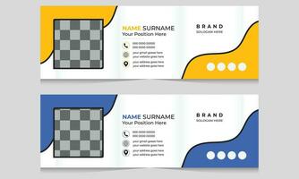 Email Signature or company footer design Free Vector