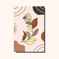 Modern Abstract Boho Wall Art Pastel Color Template vector