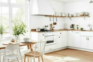 AI generated Scandinavian Kitchen Styles. Pro Photo