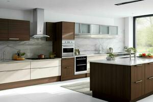 AI generated Modern Kitchen Styles. Pro Photo