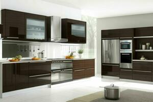 AI generated Modern Kitchen Styles. Pro Photo