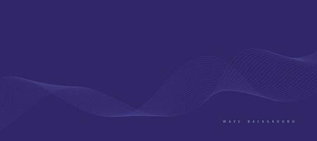 Vector abstract violet background with dynamic violet waves, lines and particles.