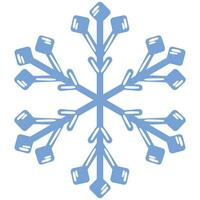 Cartoon blue snowflake. vector