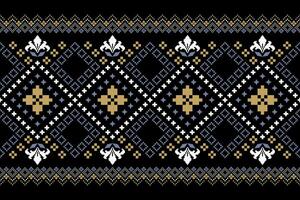 Cross stitch colorful geometric traditional ethnic pattern Ikat seamless pattern abstract design for fabric print cloth dress carpet curtains and sarong Aztec African Indian Indonesian vector