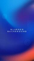 Gradient blurred background in shades of blue and orange. Ideal for web banners, social media posts, or any design project that requires a calming backdrop vector