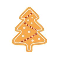 Vector Illustration of Christmas gingerbread cookie.