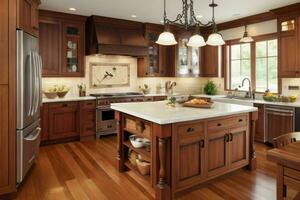 AI generated Craftsman Kitchen Styles. Pro Photo