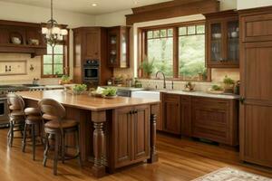 AI generated Craftsman Kitchen Styles. Pro Photo