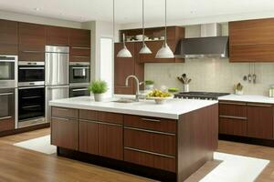 AI generated Contemporary Kitchen Styles. Pro Photo