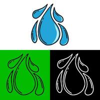 ambiental ilustración concepto con agua, cuales lata ser usado para iconos, logos o símbolos en plano diseño estilo vector