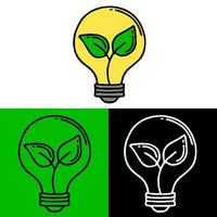 ambiental ilustración concepto con luces y plantas, cuales lata ser usado para iconos, logos o símbolos en un plano diseño estilo vector