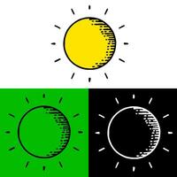 environmental illustration concept with the sun, which can be used for icons, logos or symbols in flat design style vector