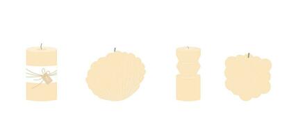 Set of candles 07 vector