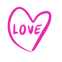 The pink I love you png image for love or Valentine's Day concept.