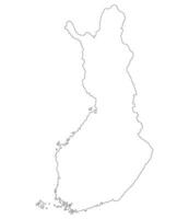 Finlandia mapa. mapa de Finlandia en blanco color vector