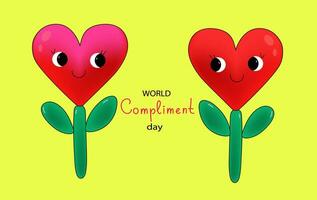 World compliment day poster banner vector