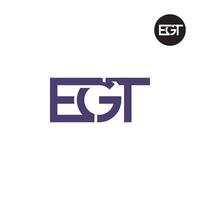 Letter EGT Monogram Logo Design vector