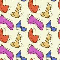Abstract blobs seamless pattern in retro style colors. Ready to print for fabrics, wrapping paper, or gift paper. vector