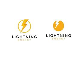 Thunderbolt symbol. Energy Power electric speed creative Logotype concept. vector