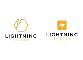 Thunderbolt symbol. Energy Power electric speed creative Logotype concept. vector